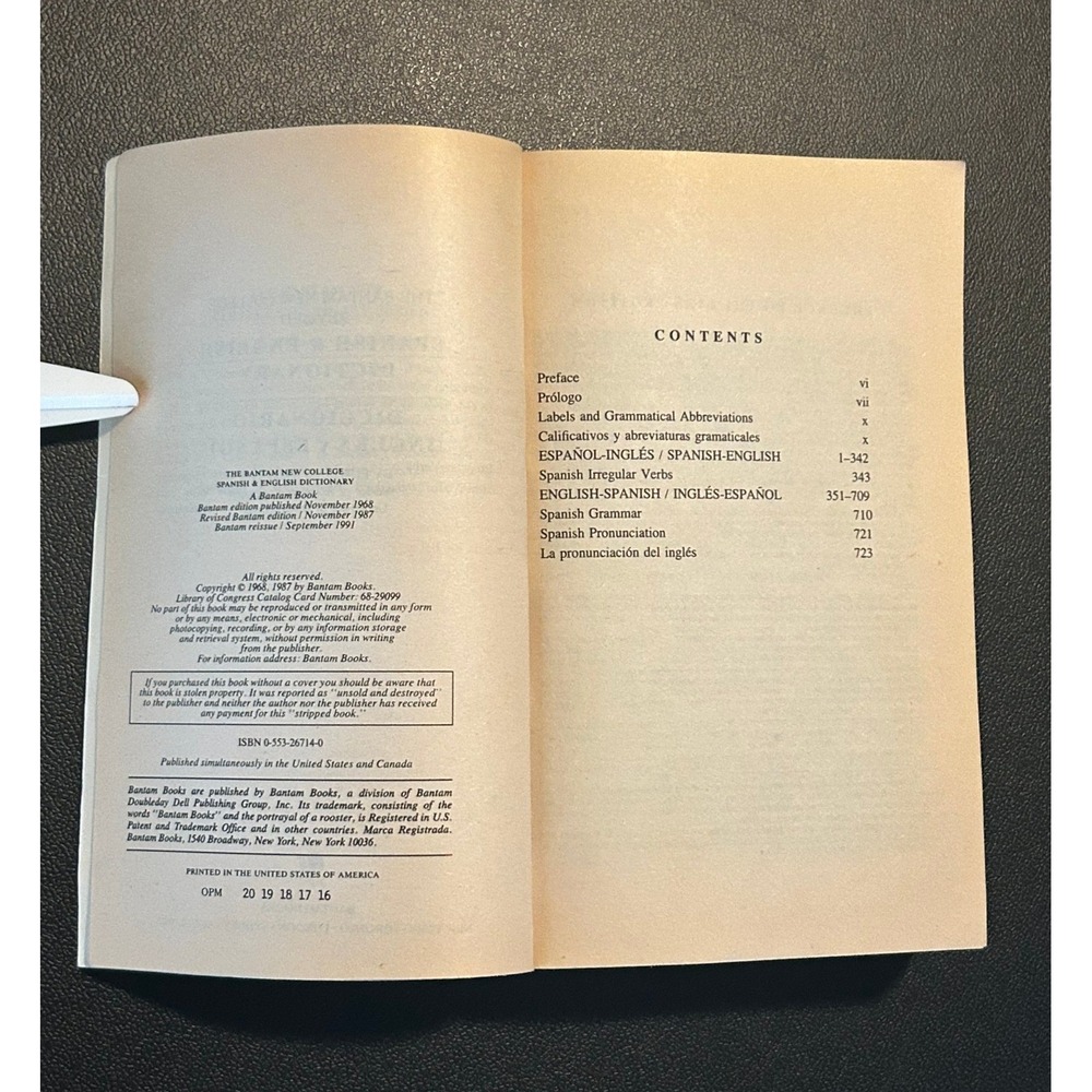 Bantam New College Spanish & English Dictionary Edwin B Williams Paperback 26714 - Picture 4 of 9